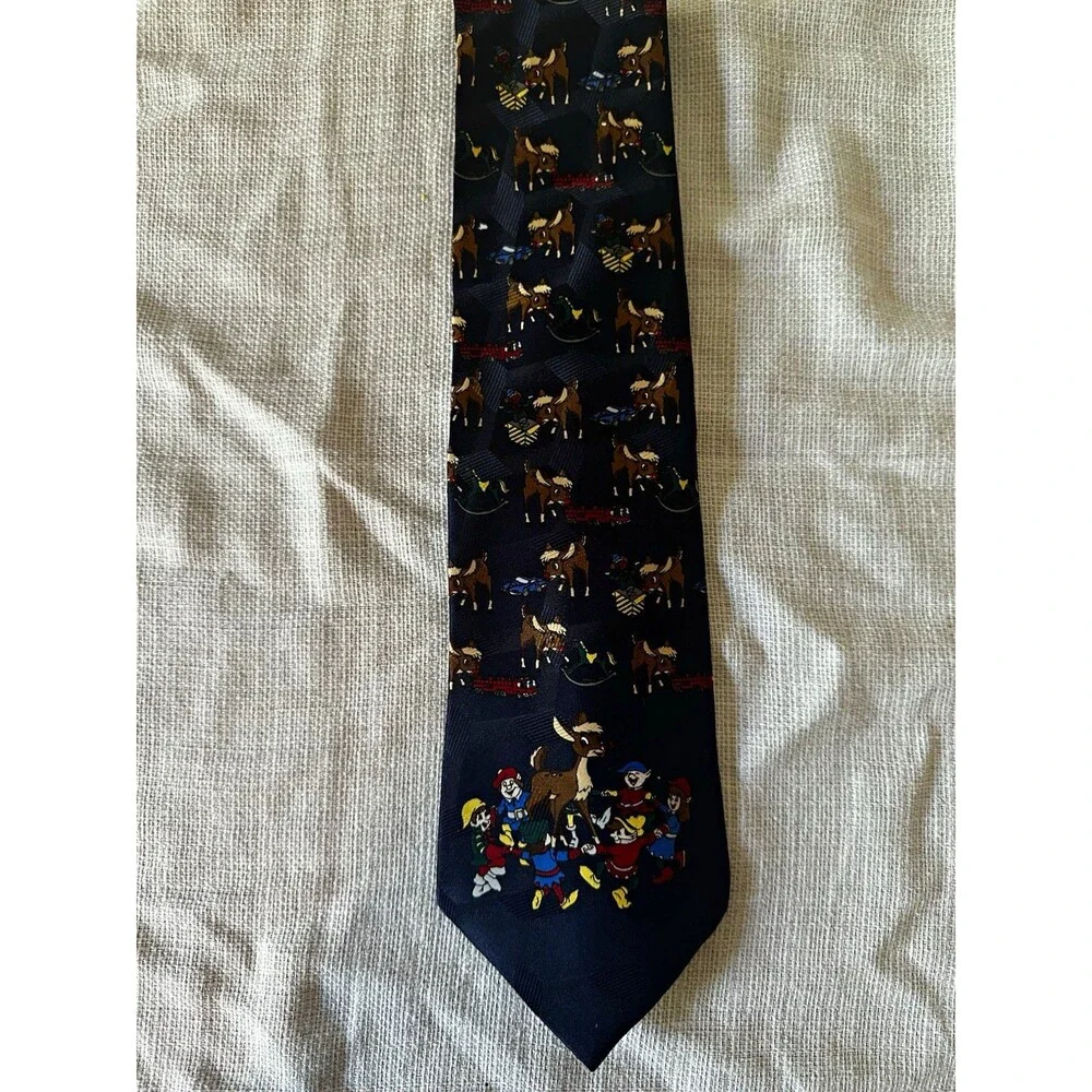 Vintage Rudolph Red Nosed Reindeer Island of Misfit Toys Tie JCPenney NWT